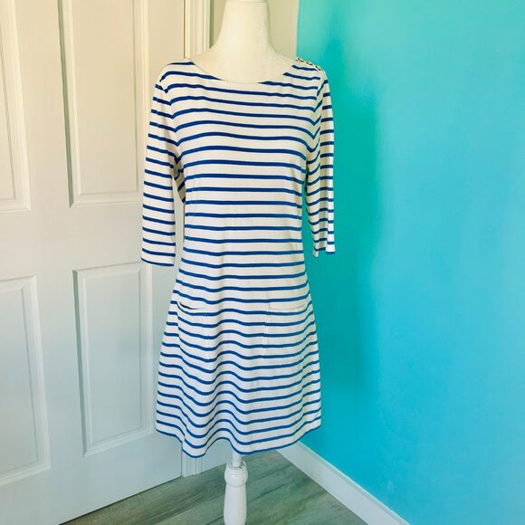 Boden Boat Neck Nautical T Shirt Dress (size 8) - Picture 2 of 11